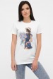 Летняя женская футболка, принт девушка с букетом. FB-1002 (Футболки, #11018)