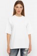 Женская белая футболка реглан без рисунка. FB-0ORW (Футболки, #11253)