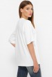 Женская белая футболка реглан без рисунка. FB-0ORW (Футболки, #11254)