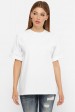 Женская белая футболка реглан без рисунка. FB-0ORW (Футболки, #11255)