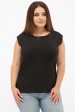 Женская черная футболка без рукавов. FB-00MK (Футболки, #11412)