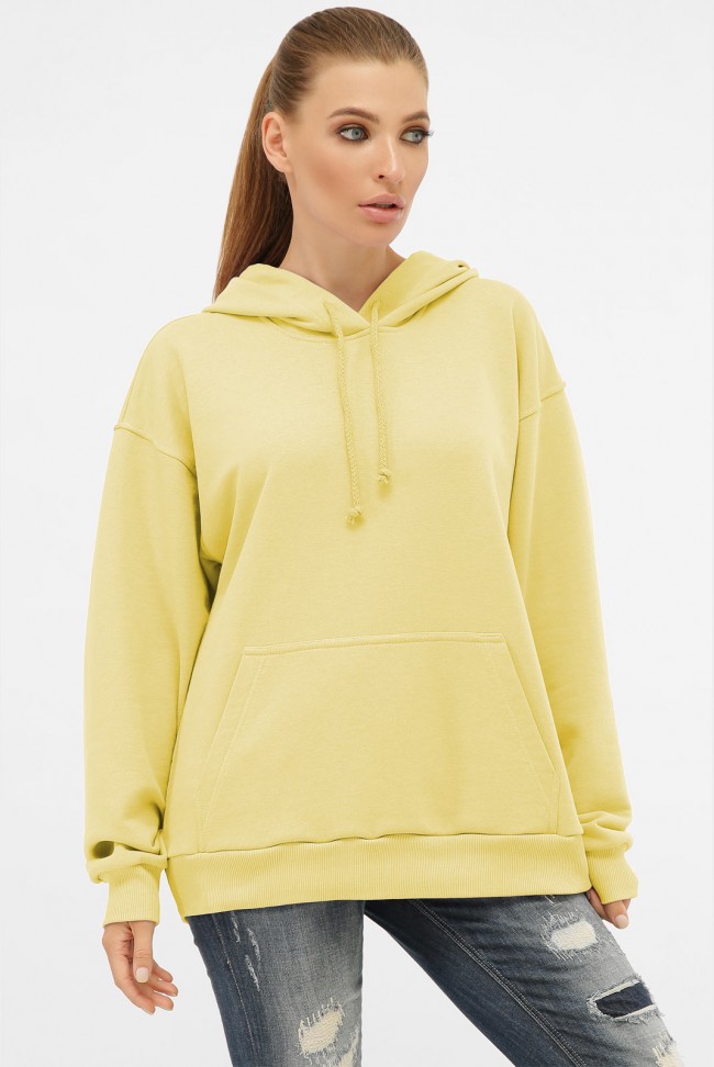 Женское худи с карманом кенгуру, желтый HD-00KY