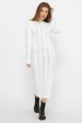 Белое вязаное платье LOLO - VPD0014 (Платья вязаные, #12155)