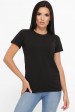 Черная футболка женская без принта FB-00CK (Футболки, #12199)