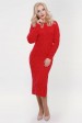 Красное вязаное платье - "Лоло" купить по оптовой цене (Платья вязаные, #12237)