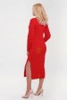 Красное вязаное платье - "Лоло" купить по оптовой цене (Платья вязаные, #12238)