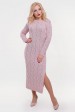 Женственное вязаное платье цвета пудра - VPD0002 (Платья вязаные, #12249)