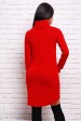 Красное платье из ангоры с карманами (PL-1280A) (Платья, #1558)