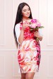 Платье свободного покроя с флористическим принтом Essence - "Disco" (PL-1056E) (Платья, #3000)