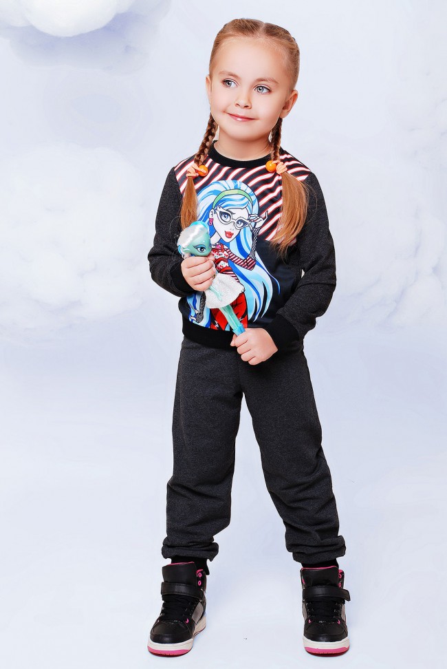 Детский спортивный костюм, Monster High Гулия принт - "Kids" KS-028
