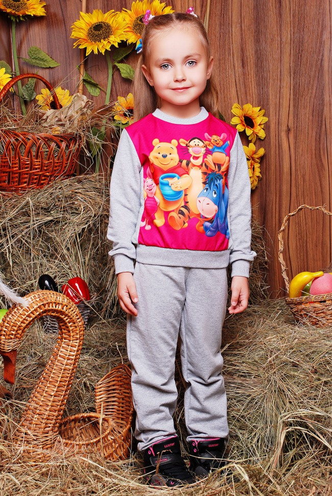 Костюм детский "Kids" KS-045 - оптом, Winnie the Pooh принт