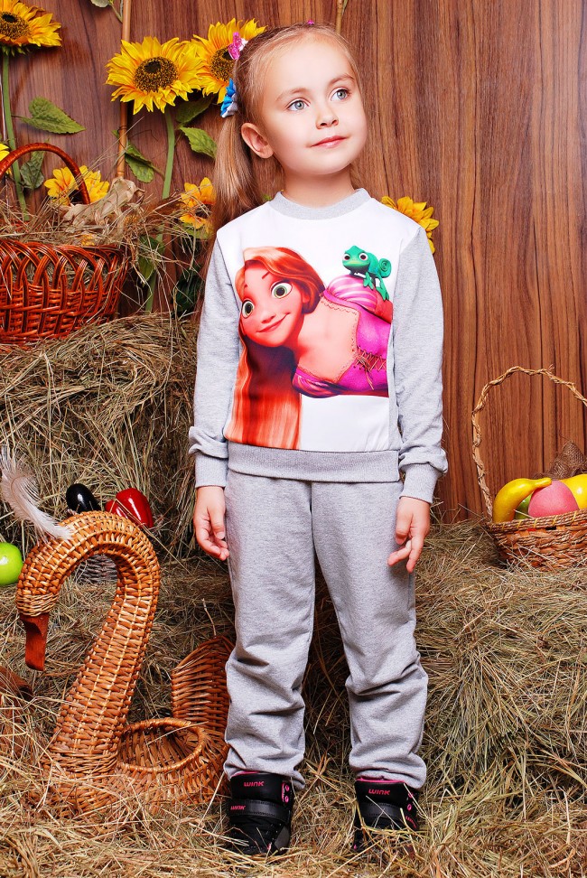 Детский костюмы с принцессой Рапунцель "Kids" KS-048