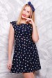 Легкое летнее платье глубокого синего цвета - "Kristy" PL-1307B (Платья, #3605)