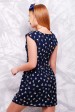Легкое летнее платье глубокого синего цвета - "Kristy" PL-1307B (Платья, #3607)