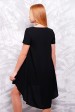 Черное платье с коротким рукавом - "Tail" PL-1317C (Платья, #3627)