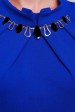 Платье "Бусинка" с ожерельем цвета электрик PL-1357A (Платья, #4075)