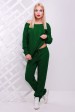Зеленый женский костюм из вязаного трикотажа (Костюмы вязаные, #4226)