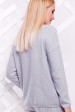 Легкий женский свитер с узором, светло-серый SVV0007 (Свитера вязаные, #4338)