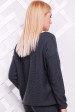 Легкий женский свитер с узором, графитовый SVV0009 (Свитера вязаные, #4344)