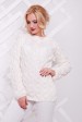 Женский свитер Лало в косичку, белый SVV0015 (Свитера вязаные, #4449)