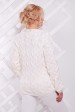 Женский свитер Лало в косичку, белый SVV0015 (Свитера вязаные, #4450)