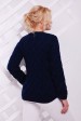 Женский свитер Лало в косичку, темно-синий SVV0017 (Свитера вязаные, #4454)