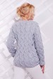 Женский свитер Лало в косичку, светло-серый SVV0018 (Свитера вязаные, #4456)