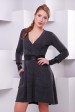 Приталенное платье с v образным вырезом на запах "Elegant" PL-1396A (Платья, #4678)
