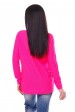 Легкий свитер с приспущенным плечом, розовый неон SVN0003 (Свитера вязаные, #5385)