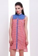 Платье-рубашка в красную клетку с удлиненным низом - PL-1476A (Платья, #5539)