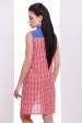 Платье-рубашка в красную клетку с удлиненным низом - PL-1476A (Платья, #5540)