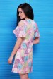 Платье до колен с розовым цветочным принтом - "Lime" PL-1481A (Платья, #5546)