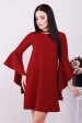Платье с длинными широкими рукавами, бордовое PL-1552A (Платья, #6109)