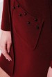 Платье с жемчужинами на карманах, марсала PL-1563D (Платья, #6469)