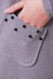 Платье с жемчужинами на карманах, серое PL-1563B (Платья, #6481)
