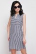 Платье в полоску с удлиненным подолом (Платья, #7079)