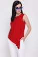 Летняя красная блузка без рукавов (Блузки, #7229)