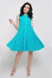 Летнее ярко голубое платье на пуговицах. PL-1638F. (Платья, #7280)