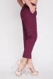 Бордовые женские брюки укороченного фасона. LSN-126C-3 (Брюки, Штаны, #7717)