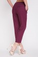Бордовые женские брюки укороченного фасона. LSN-126C-3 (Брюки, Штаны, #7718)