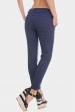 Укороченные женские брюки 7/8 темно-синего цвета в горошек. BRK-286B (Брюки, Штаны, #7827)