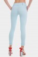 Укороченные женские брюки 7/8 светло-голубого цвета в мелкий горошек. BRK-286D (Брюки, Штаны, #7833)