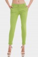 Зеленые укороченные женские брюки 7/8 в мелкий горошек. BRK-286E (Брюки, Штаны, #7834)