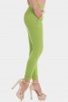 Зеленые укороченные женские брюки 7/8 в мелкий горошек. BRK-286E (Брюки, Штаны, #7835)