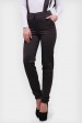 Утепленные женские брюки с широкими подтяжками. Цвет: коричневый (Брюки, Штаны, #7860)