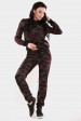 Женский камуфляжный костюм "Militaire", цвет бордовый с черным (Костюмы, #8265)