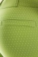 Зеленые укороченные женские брюки 7/8 в мелкий горошек. BRK-286E (Брюки, Штаны, #8473)