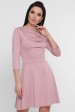 Пудровое платье с ассиметричной драпировкой PL-1751A (Платья, #8488)