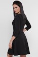 Короткое черное платье с драпировкой из джерси PL-1751B (Платья, #8492)
