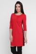 Короткое красное платье с черным гипюром. PL-1756A (Платья, #8503)